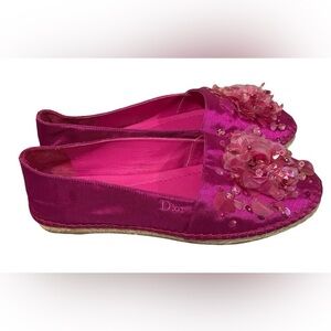 Dior Fushia Embellished Espadrille Flats Pink
Authentic size 8.5